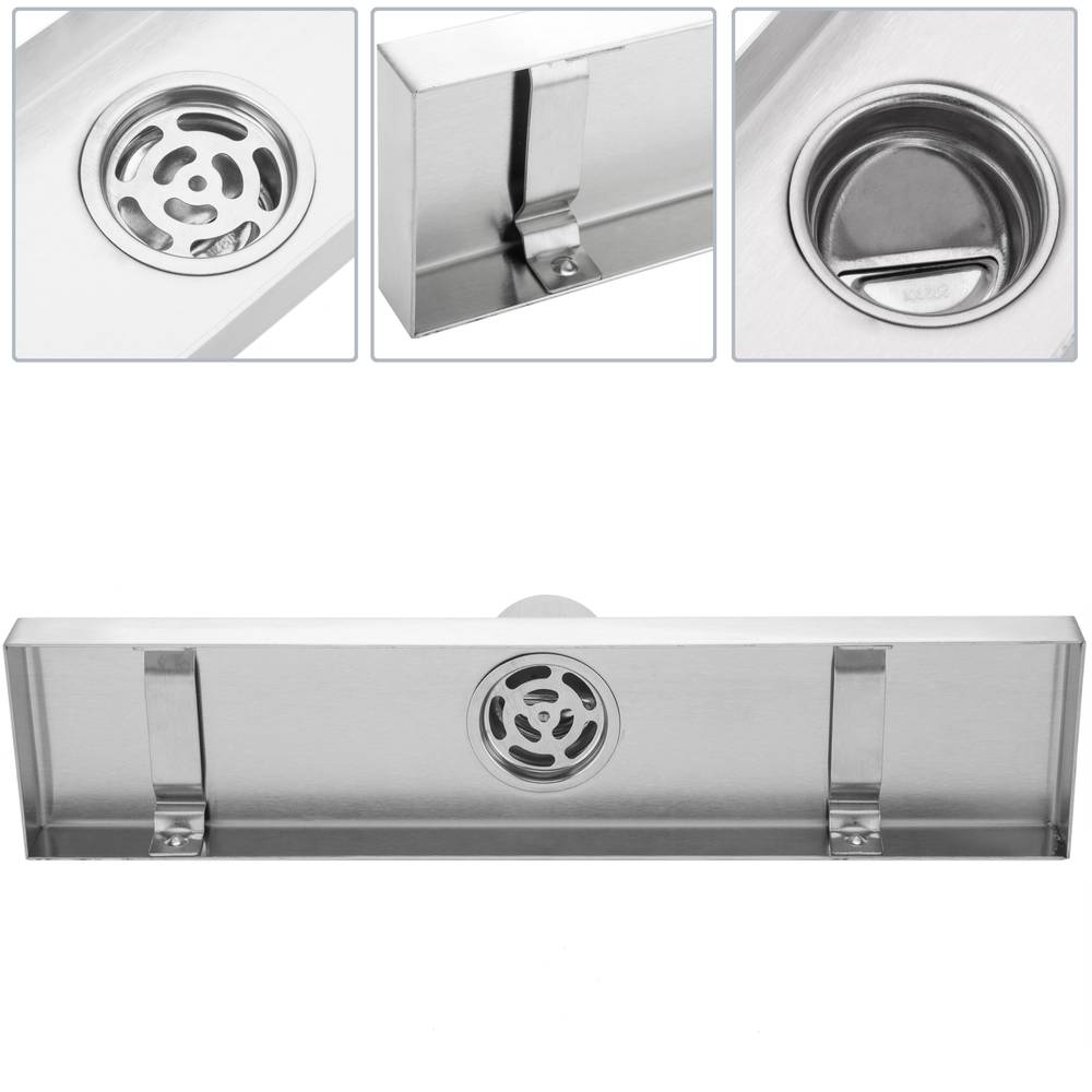 Canaleta de desguàs per a dutxa 30cm per rajola en acer inoxidable mat