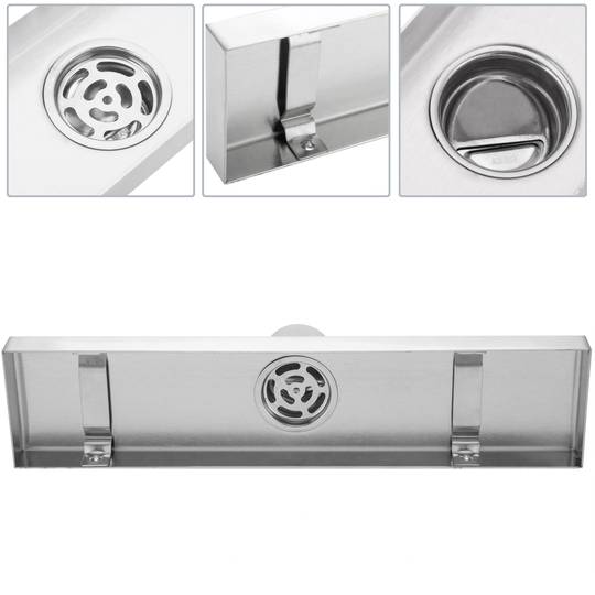 Canaleta de desguàs per a dutxa 30cm per rajola en acer inoxidable mat