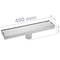 Caniveau de drainage de douche 40cm en acier inoxydable pour carrelage matte