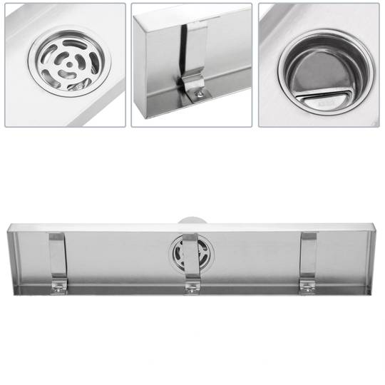 Caniveau de drainage de douche 60cm en acier inoxydable pour carrelage matte