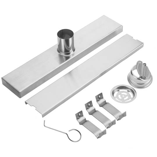 Caniveau de drainage de douche 60cm en acier inoxydable pour carrelage matte