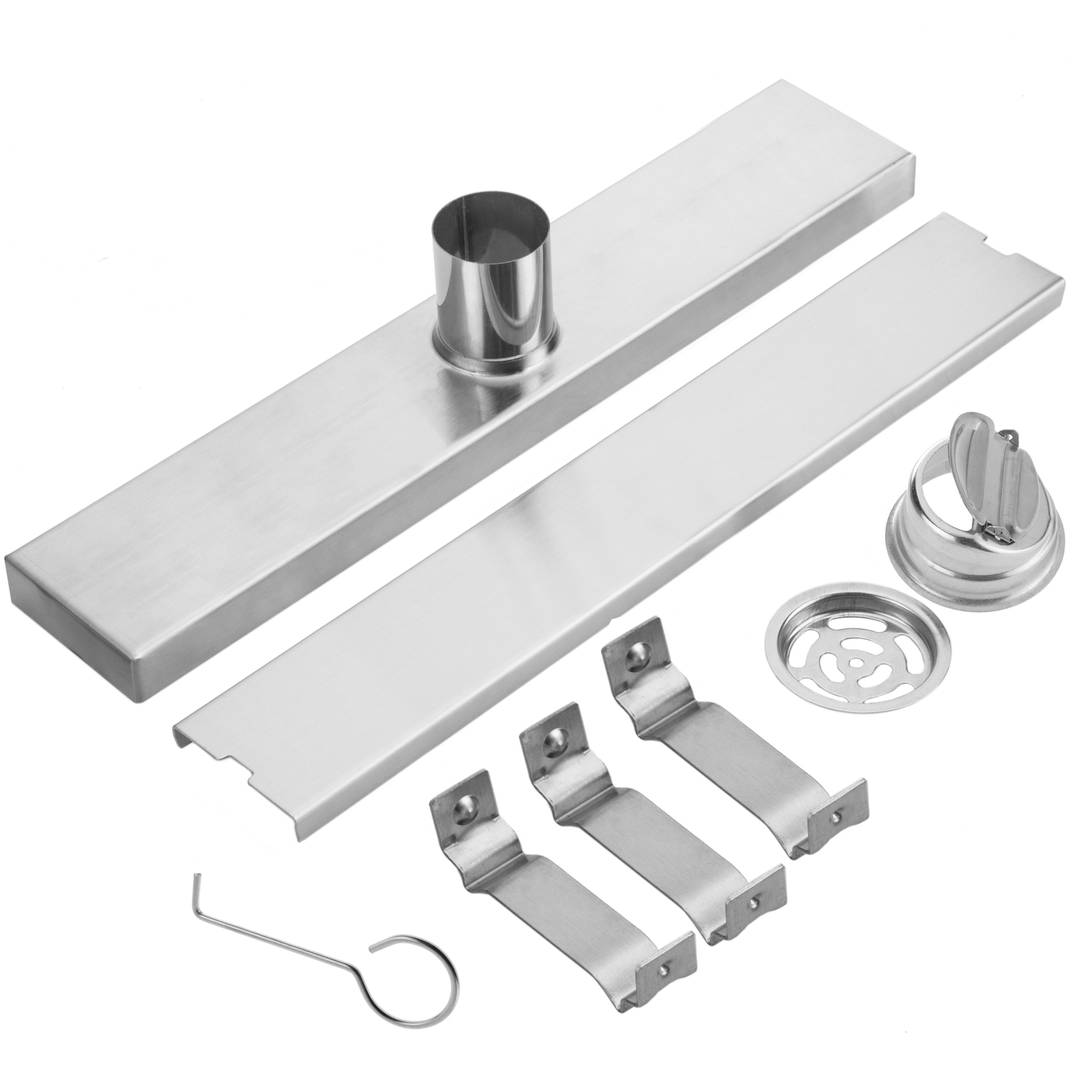 Duschrinne Duschablauf Bodenablauf 70cm Edelstahl für Flieseneinsatz matte