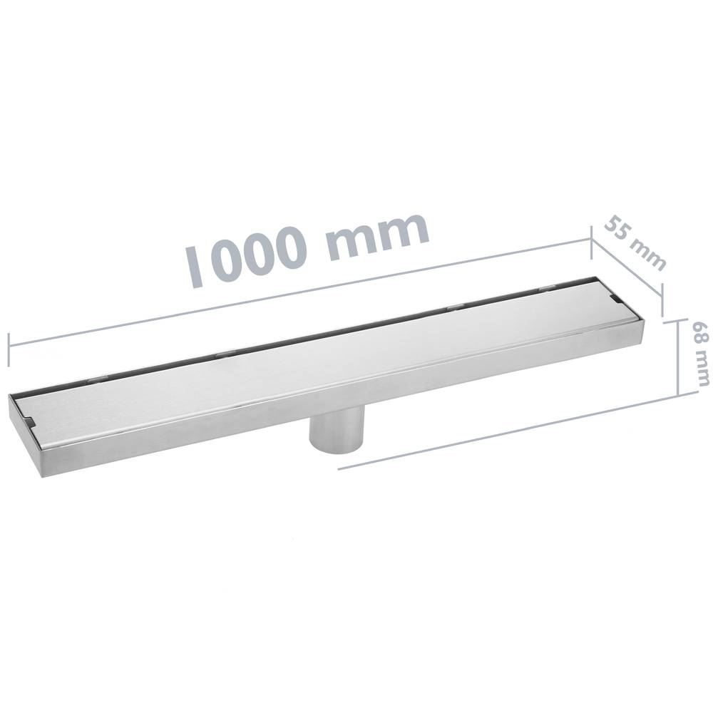 Canaleta de desguàs per a dutxa 100cm per rajola en acer inoxidable mat