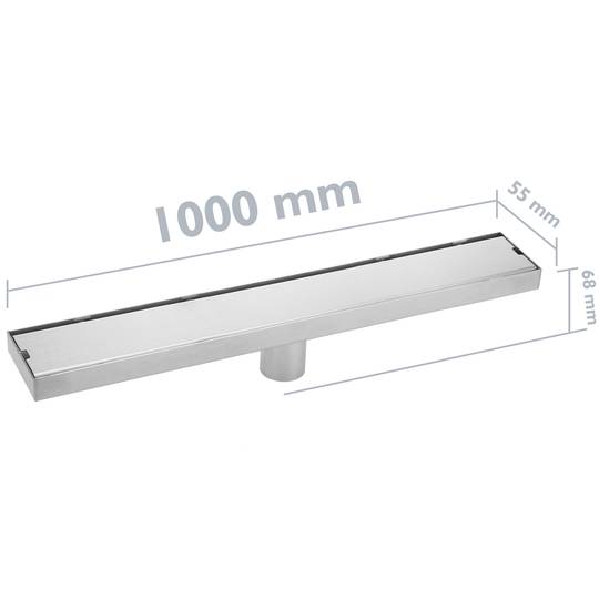 Canaleta de desguàs per a dutxa 100cm per rajola en acer inoxidable mat