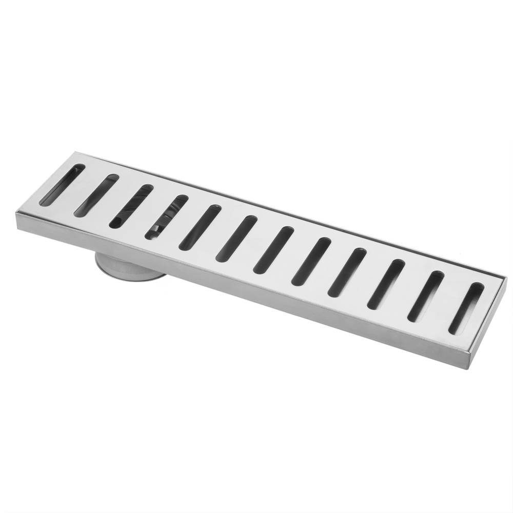 Gouttière de drainage 70x7.5cm avec grille en acier inoxydable mat -  Cablematic