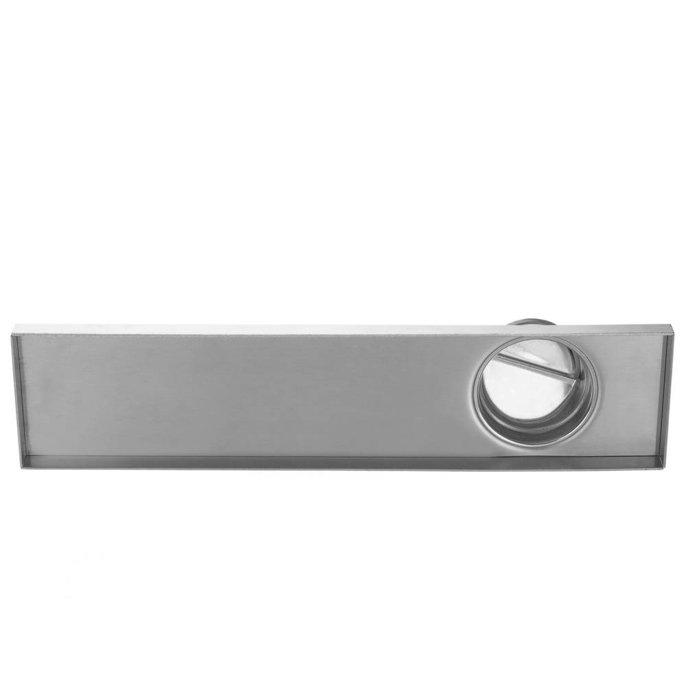 Canaleta de desagüe 40x7.5cm con rejilla en acero inoxidable mate