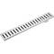 50x7.5cm floor drain gutter with matte stainless steel grid
