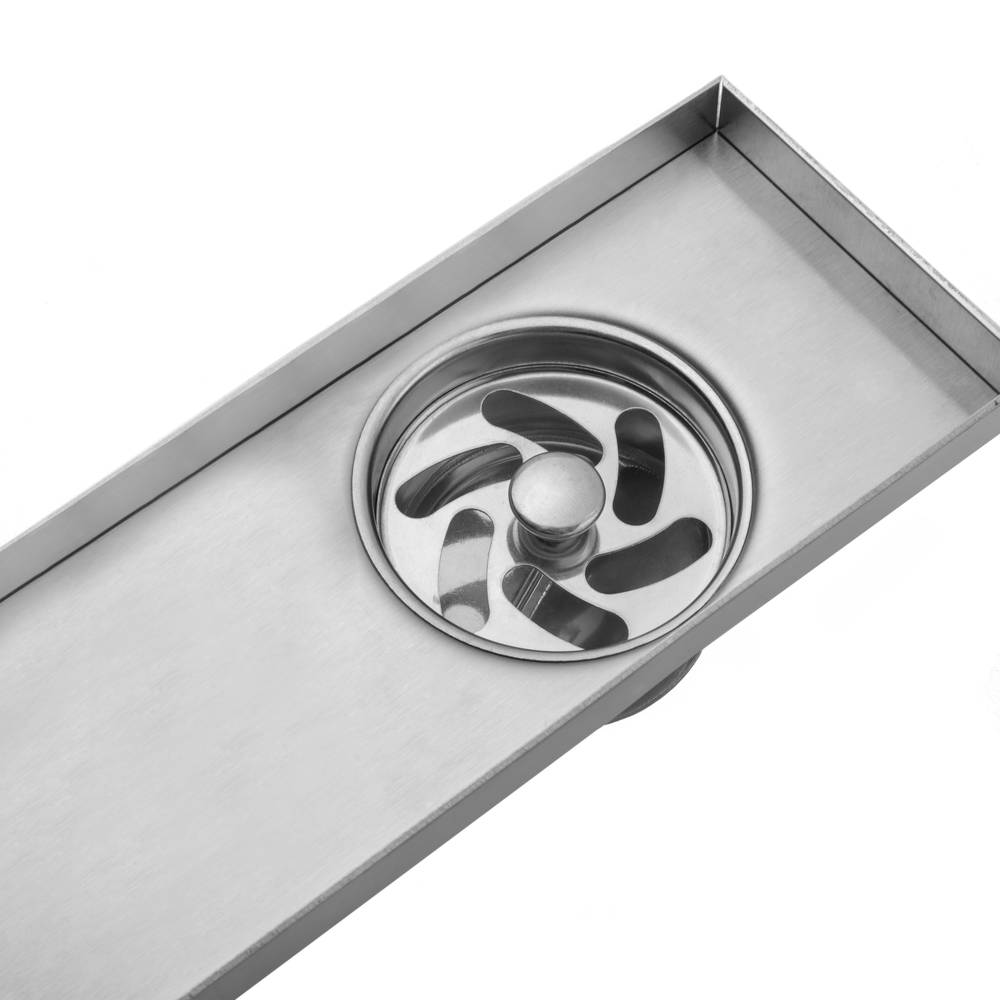 50x7.5cm floor drain gutter with matte stainless steel grid