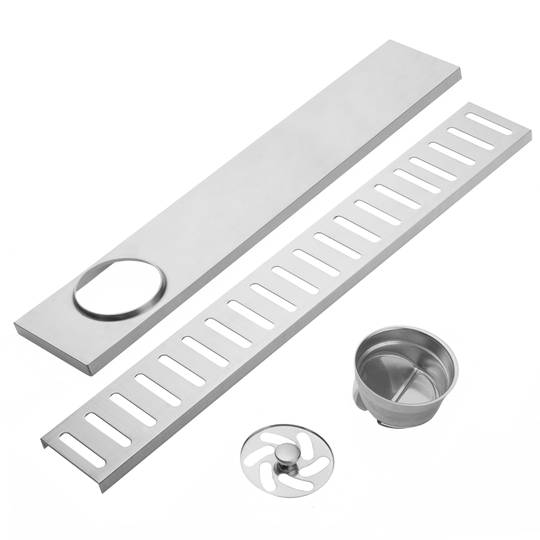 50x7.5cm floor drain gutter with matte stainless steel grid