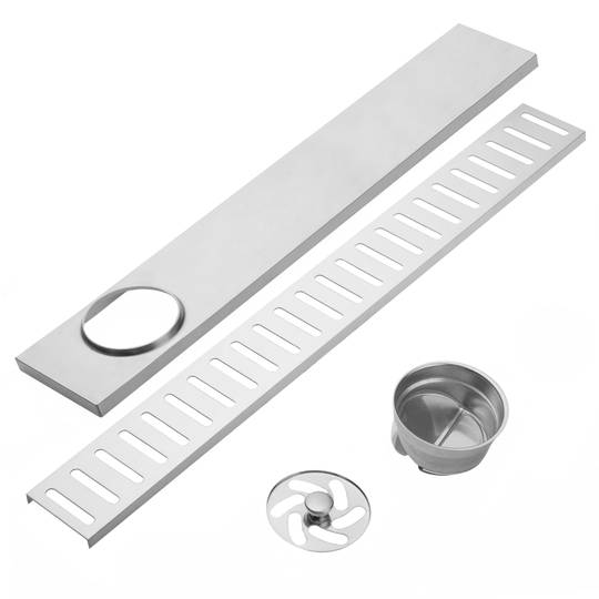 Canaleta de desguàs 60x7.5cm amb reixa d'acer inoxidable mat