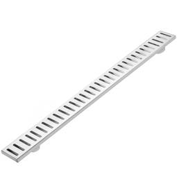 Abflussrinne 80x7.5 cm mit mattem Edelstahlgitter