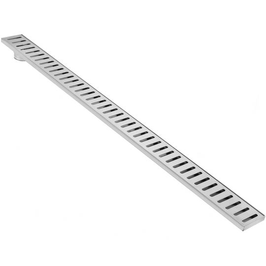 Grondaia 100x7.5 cm con griglia in acciaio inossidabile opaco