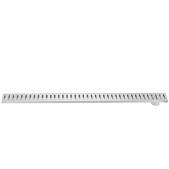Grondaia 100x7.5 cm con griglia in acciaio inossidabile opaco