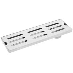 Gouttière de drainage 30x10cm avec grille en acier inoxydable mat