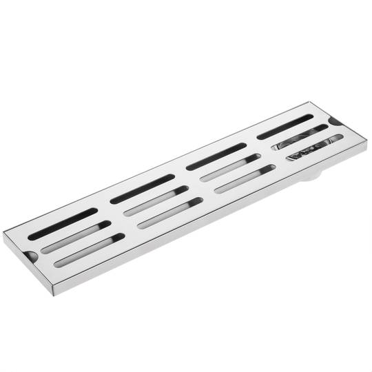 Canaleta de desagüe 40x10cm con rejilla en acero inoxidable mate