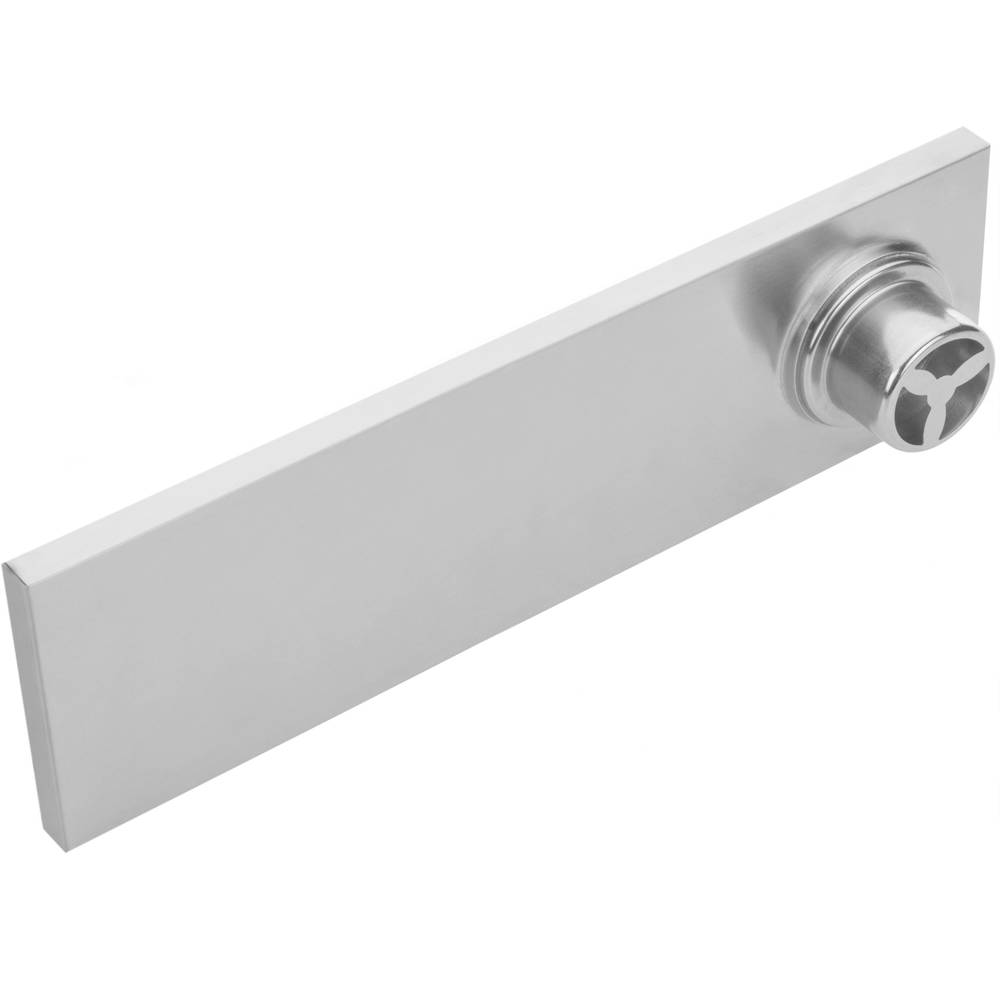 Canaleta de desagüe 40x10cm con rejilla en acero inoxidable mate