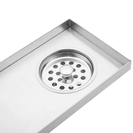 Grondaia 50x10cm con griglia in acciaio inossidabile opaco