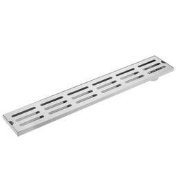 Abflussrinne 60x10cm mit mattem Edelstahlgitter