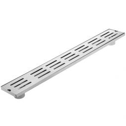 Gouttière de double drainage 70x10cm avec grille en acier inoxydable mat