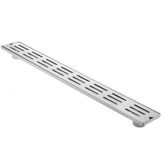 Abflussrinne doppelter 80x10cm mit mattem Edelstahlgitter