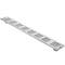Abflussrinne doppelter 80x10cm mit mattem Edelstahlgitter