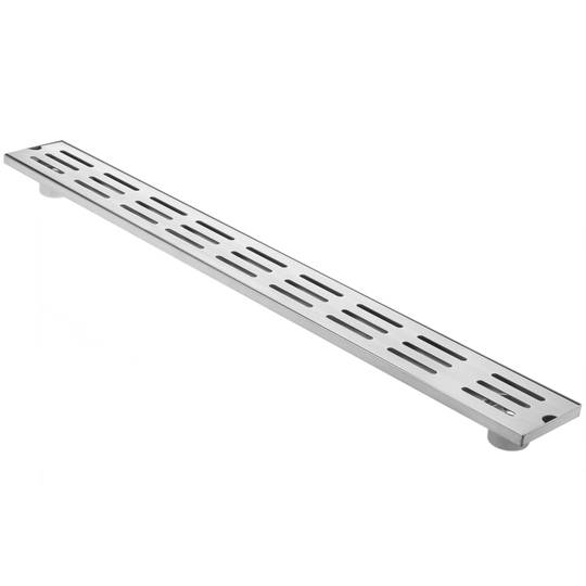 Abflussrinne doppelter 90x10cm mit mattem Edelstahlgitter