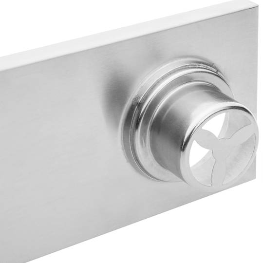 Canaleta de doble desagüe 100x10cm con rejilla en acero inoxidable mate