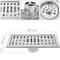 Drain 20x10cm avec grille inox matte amovible