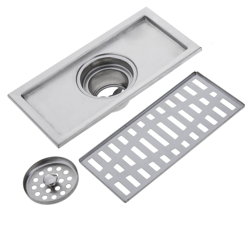 SQUARE SHOWER STAINLESS STEEL FLOOR DRAIN WITH REMOVABLE COVER SIZE 15X15CM