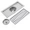 Drain 20x10cm avec grille inox matte amovible