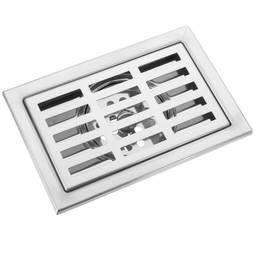 Drain 15x10cm avec grille inox amovible matte