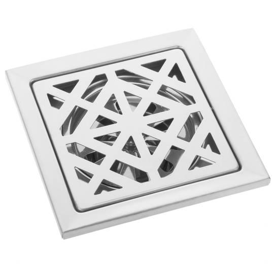 Piletta da 12x12x5cm con griglia in acciaio inox lucido asportabile