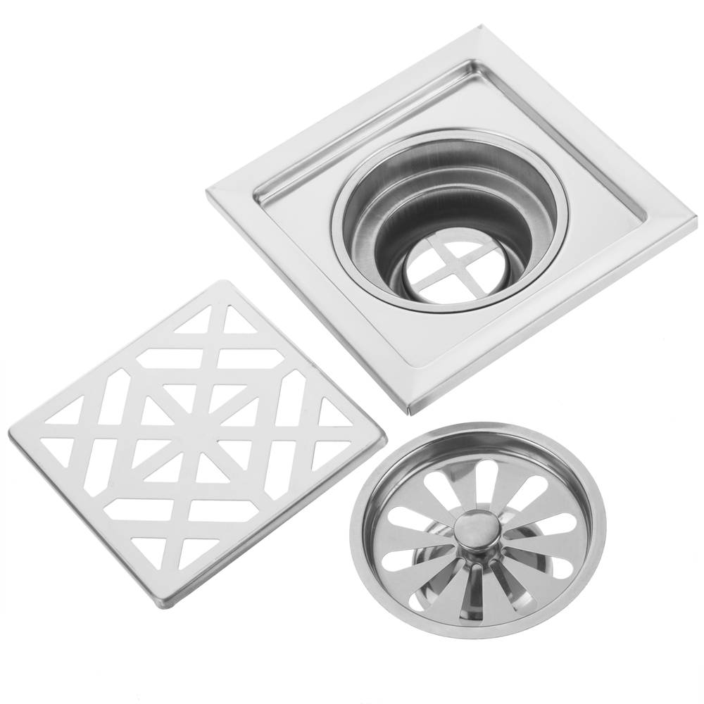 Piletta da 12x12x5cm con griglia in acciaio inox lucido asportabile