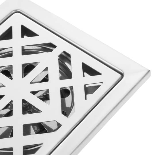 Piletta da 12x12x5cm con griglia in acciaio inox lucido asportabile