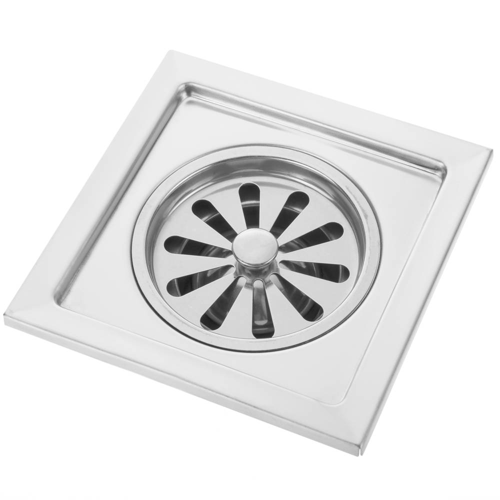 Piletta da 12x12x5cm con griglia in acciaio inox lucido asportabile