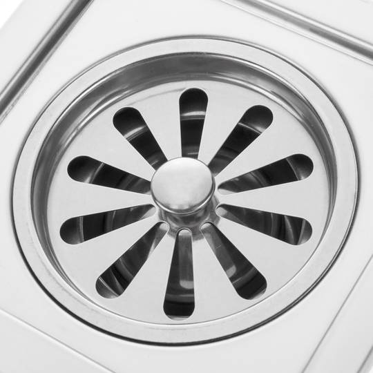 Piletta da 12x12x5cm con griglia in acciaio inox lucido asportabile