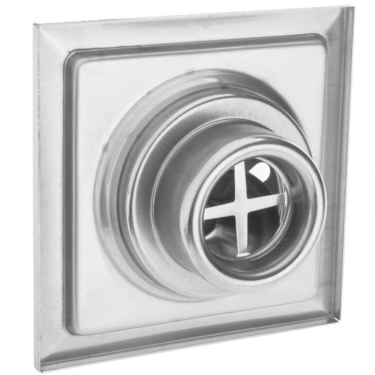 Piletta da 12x12x5cm con griglia in acciaio inox lucido asportabile