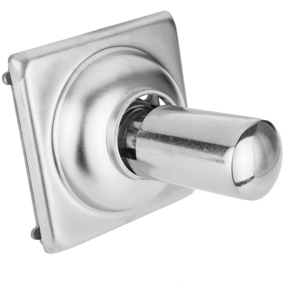 Drain 10x10cm avec valve 9 cm et grille amovible en acier inoxydable poli