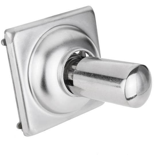 Drain 10x10cm avec valve 9 cm et grille amovible en acier inoxydable poli