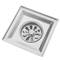 Embornal sifònic 12x12cm amb reixa extraïble d'acer inoxidable brillant