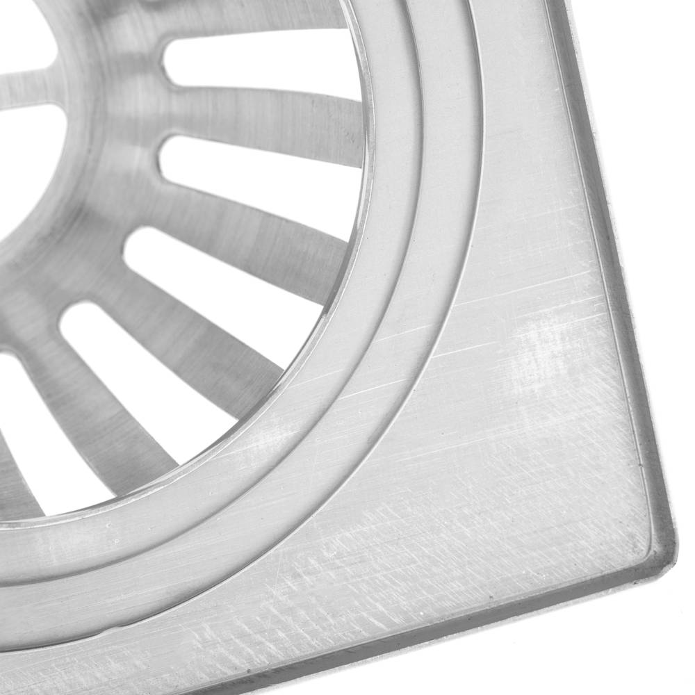 Piletta 12x12cm con griglia alto inox lucido removibile