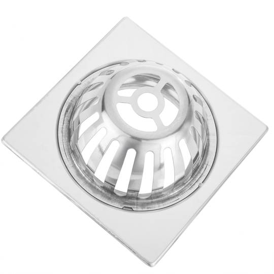 Piletta 12x12cm con griglia alto inox lucido removibile