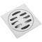 Drain 7.5x7.5cm avec casquette et grille amovible en acier inoxydable poli