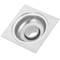 Drain 7.5x7.5cm avec casquette et grille amovible en acier inoxydable poli