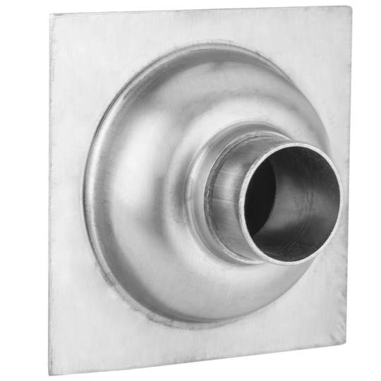 Drain 7.5x7.5cm avec casquette et grille amovible en acier inoxydable poli