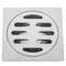 Drain 7.5x7.5cm avec casquette et grille amovible en acier inoxydable poli