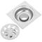 10x10cm drain with grill and removable stainless steel hood matte