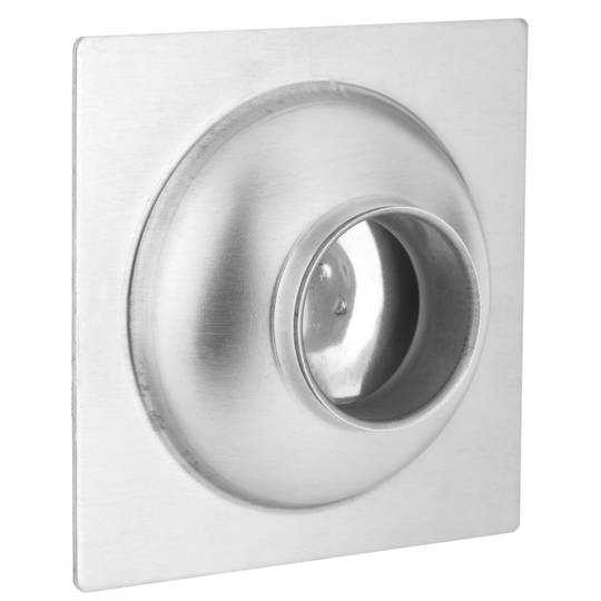 10x10cm drain with grill and removable stainless steel hood matte
