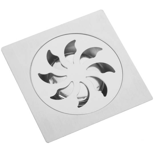 Odpływ 12x12 cm z grillem i zdejmowanym matowym kapturem ze stali nierdzewnej