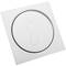 Drain en acier inoxydable poli 10x10cm avec prise de pulsation